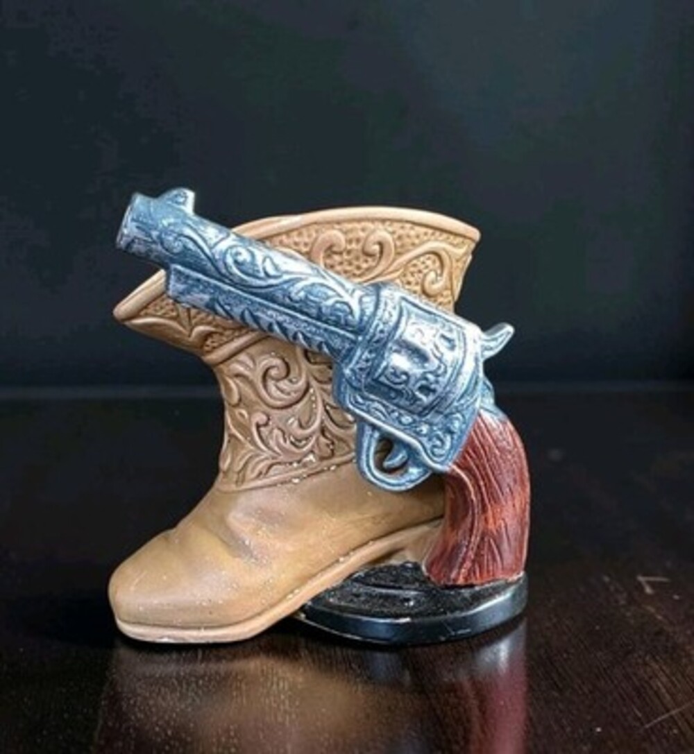 Napco Cowboy PistolGun Boot Napcoware Planter Vase#C-6419 Made In Japan